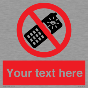 Custom No camera phones Sign